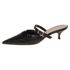 Dior Black Woven Leather Teddy-D Mule Sandals Size 40