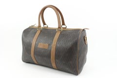 Dior Black x Brown Honeycomb Monogram Trotter Boston Duffle Bag 79d422s