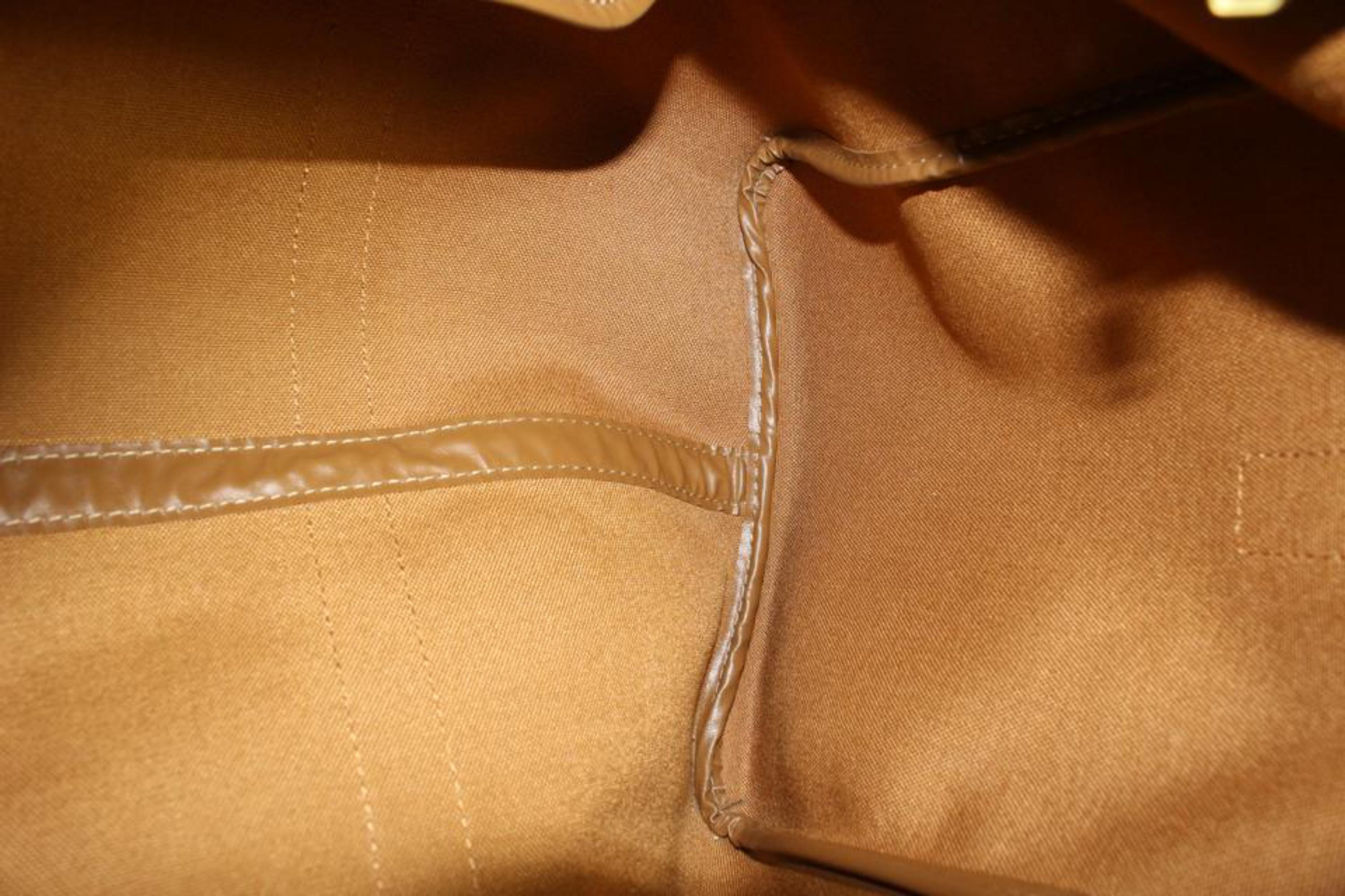 Dior Schwarz x Braun Wabenförmiges Monogramm Trotter Boston Duffle Bag 79d422s im Zustand „Gut“ im Angebot in Dix hills, NY