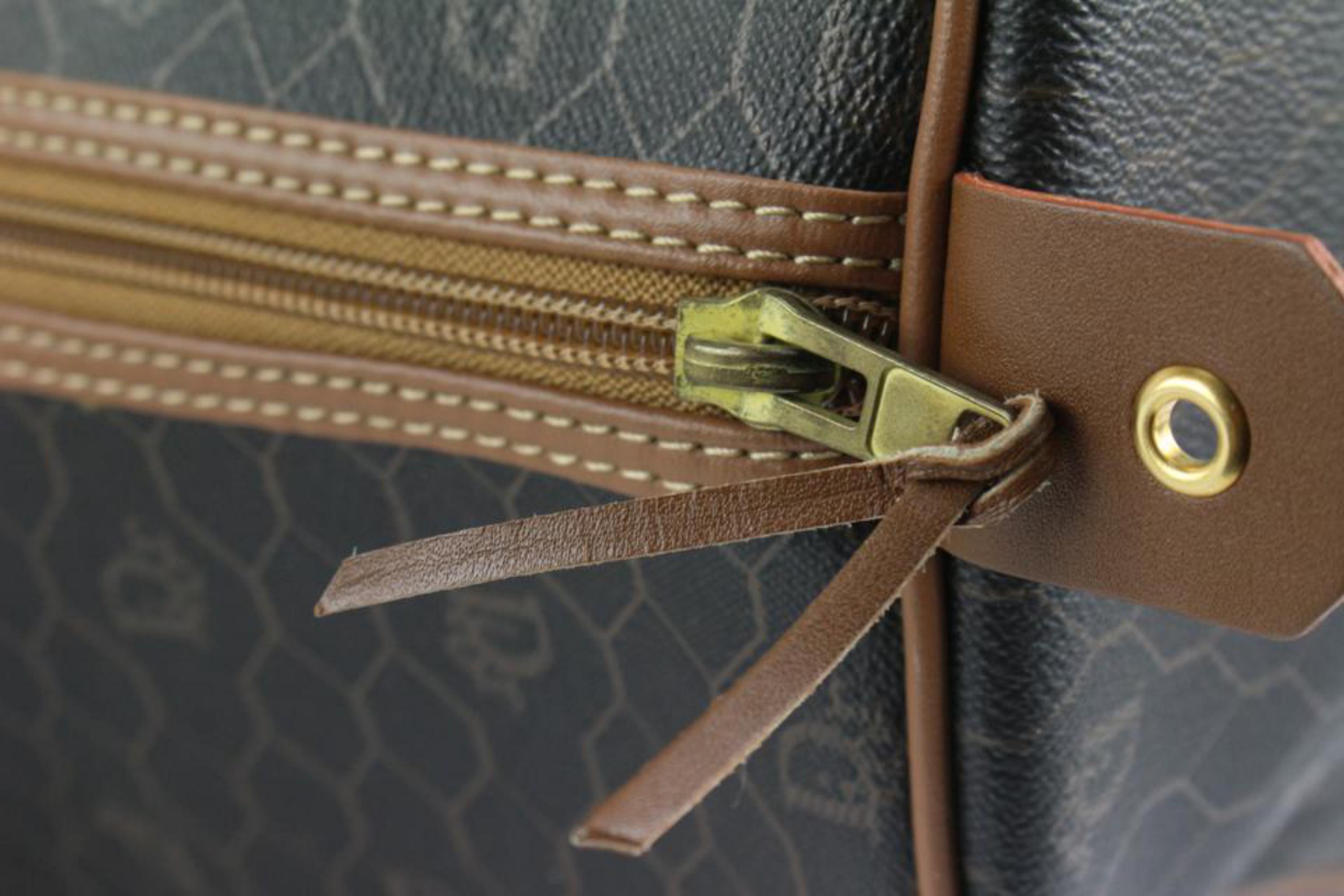 Dior Black x Brown Monogram Honeycomb Trotter Boston Duffle Bag 1216d26 2