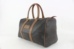 Dior Black x Brown Monogram Trotter Honeycomb Boston Bag Duffle 826da70
