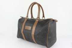 Dior Black x Brown Monogram Trotter Honeycomb Boston Duffle Bag 1013d12