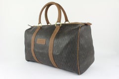 Dior Black x Brown Monogram Trotter Honeycomb Boston Duffle Bag 1025d1