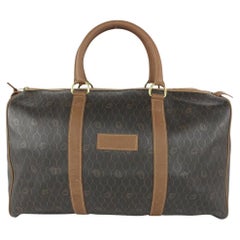 Dior Schwarz x Brown Monogram Trotter Honeycomb Boston Duffle Bag 1025d1