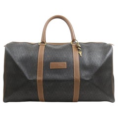 Dior Schwarz x Braun Monogrammierte Trotter Wabenförmige Boston Duffle Bag 863186