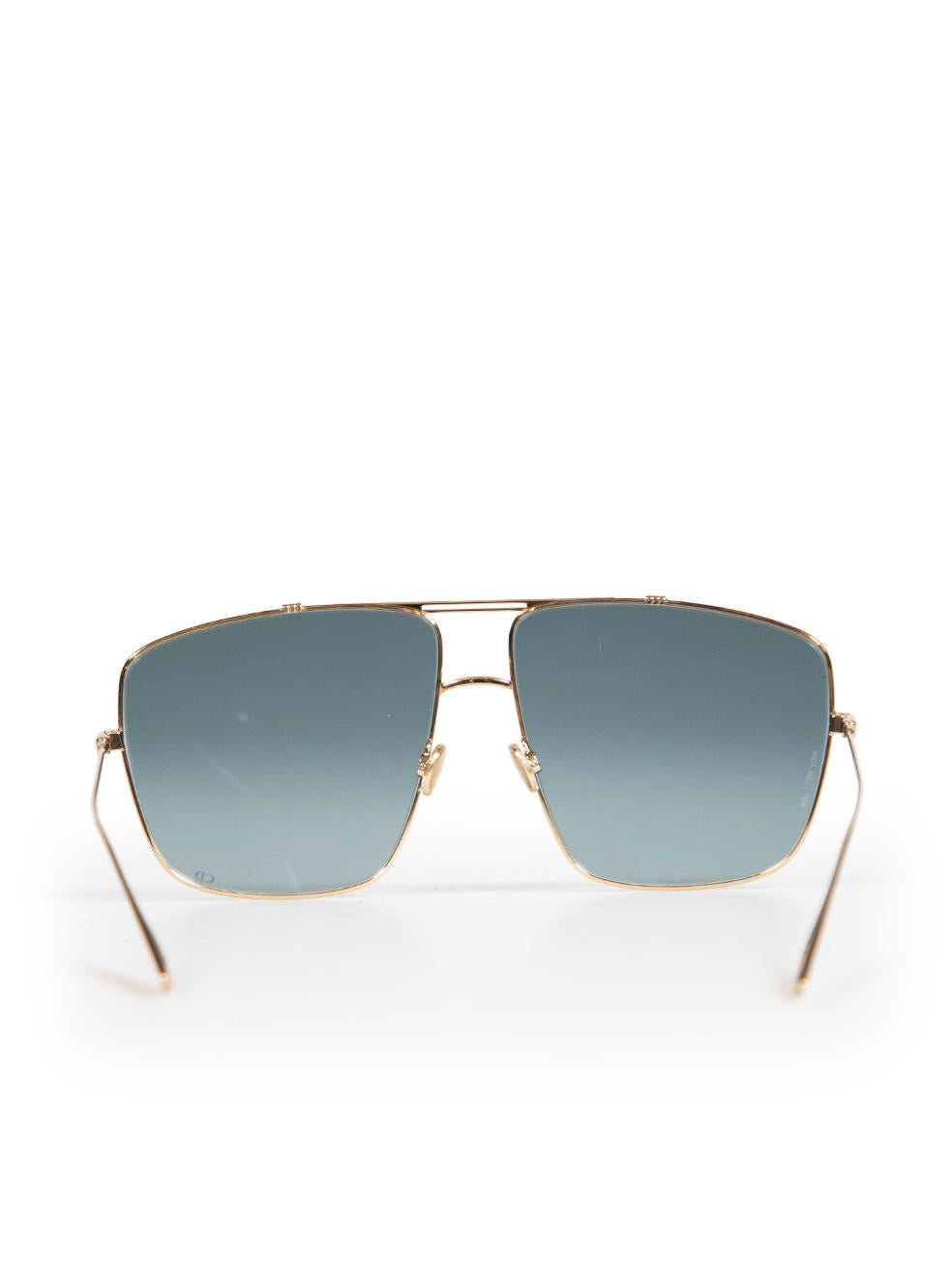 Gray Dior Blue Aviator Gradient Sunglasses