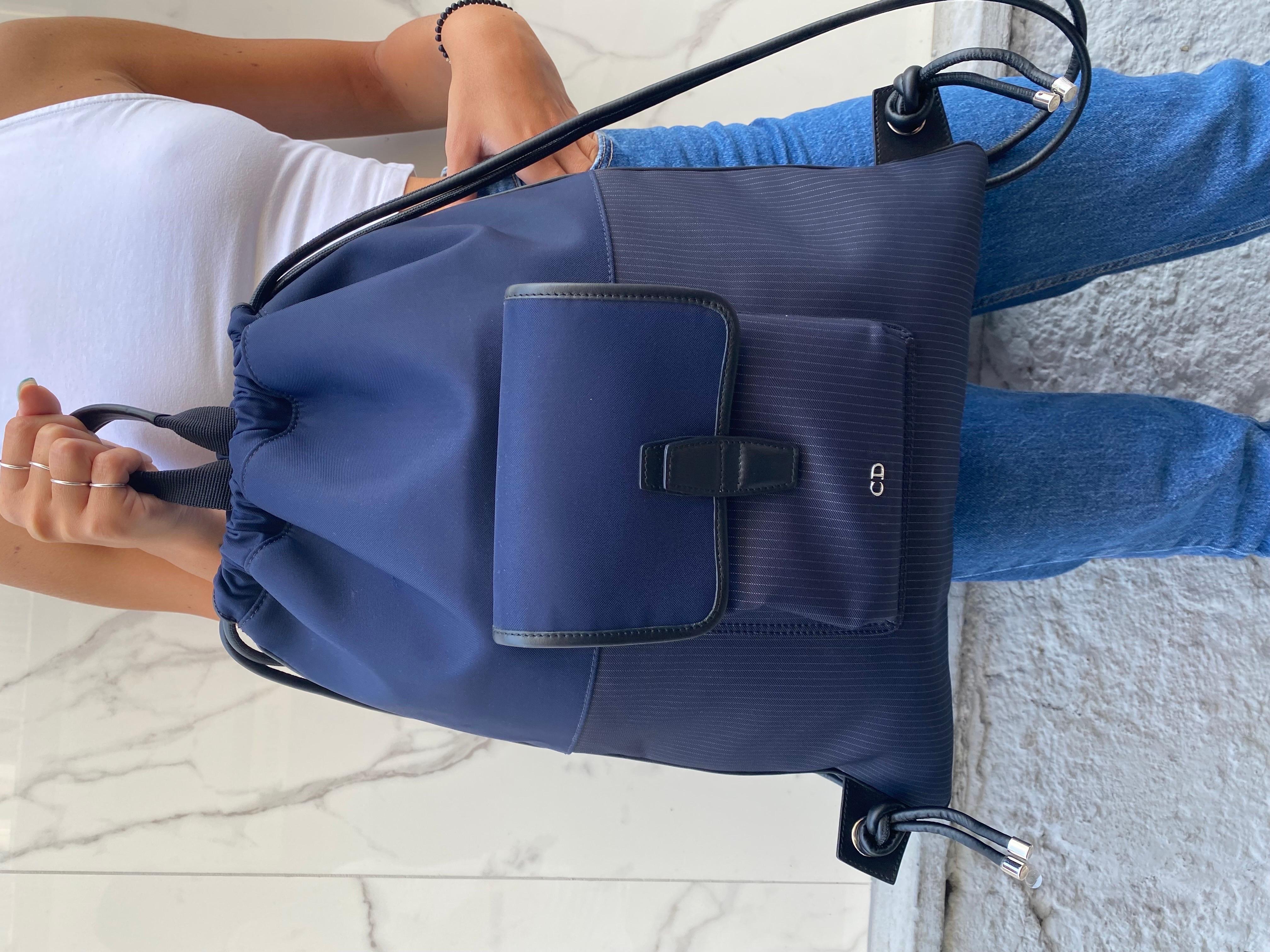 Black Dior Blue BackPack Shoulder Bag Zaino 