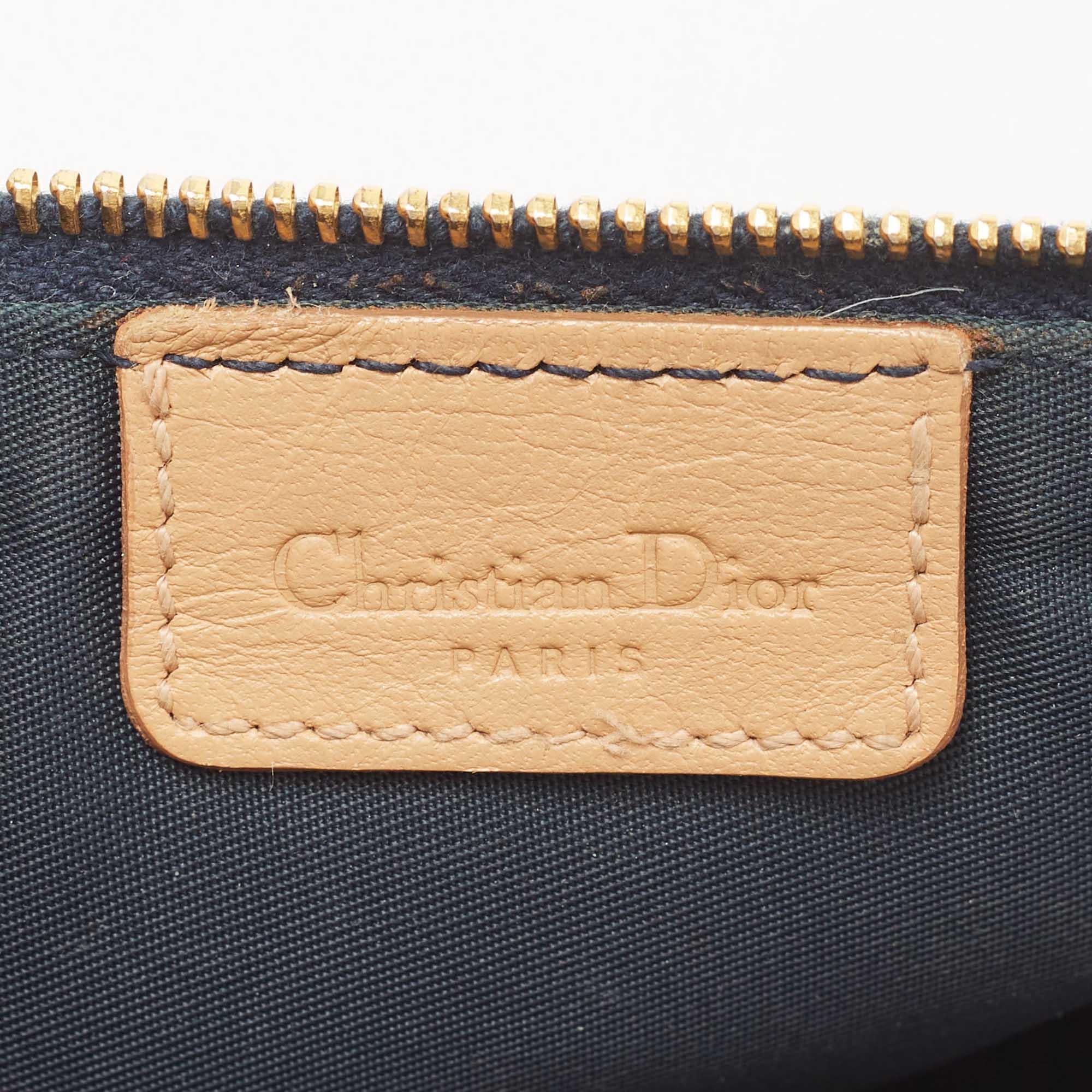 Dior Blue/Beige Denim Mini Saddle Bag 13