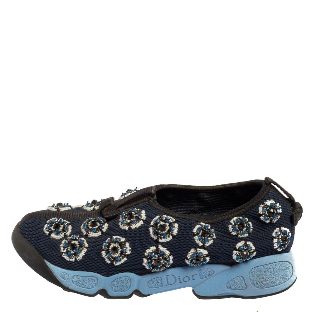 The words 'edgy' and 'ultra-modern' can be readily attributed to this pair from Dior. The Fusion sneakers were first introduced as a part of the brand's Haute Couture Spring / Summer 2014 collection. Crafted from mesh, they feature floral