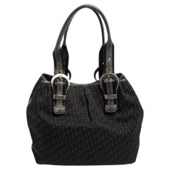Dior Blue/Black Signature Canvas and Leather Tote