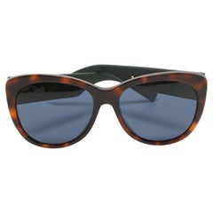 Dior Blue/Brown BPDKU Inedite Crystals Embellished Cat Eye Sunglasses