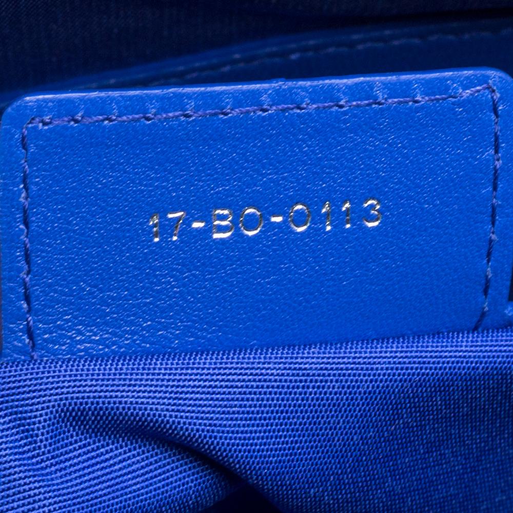 Dior Blue Cannage Leather Granville Polochon Satchel 3
