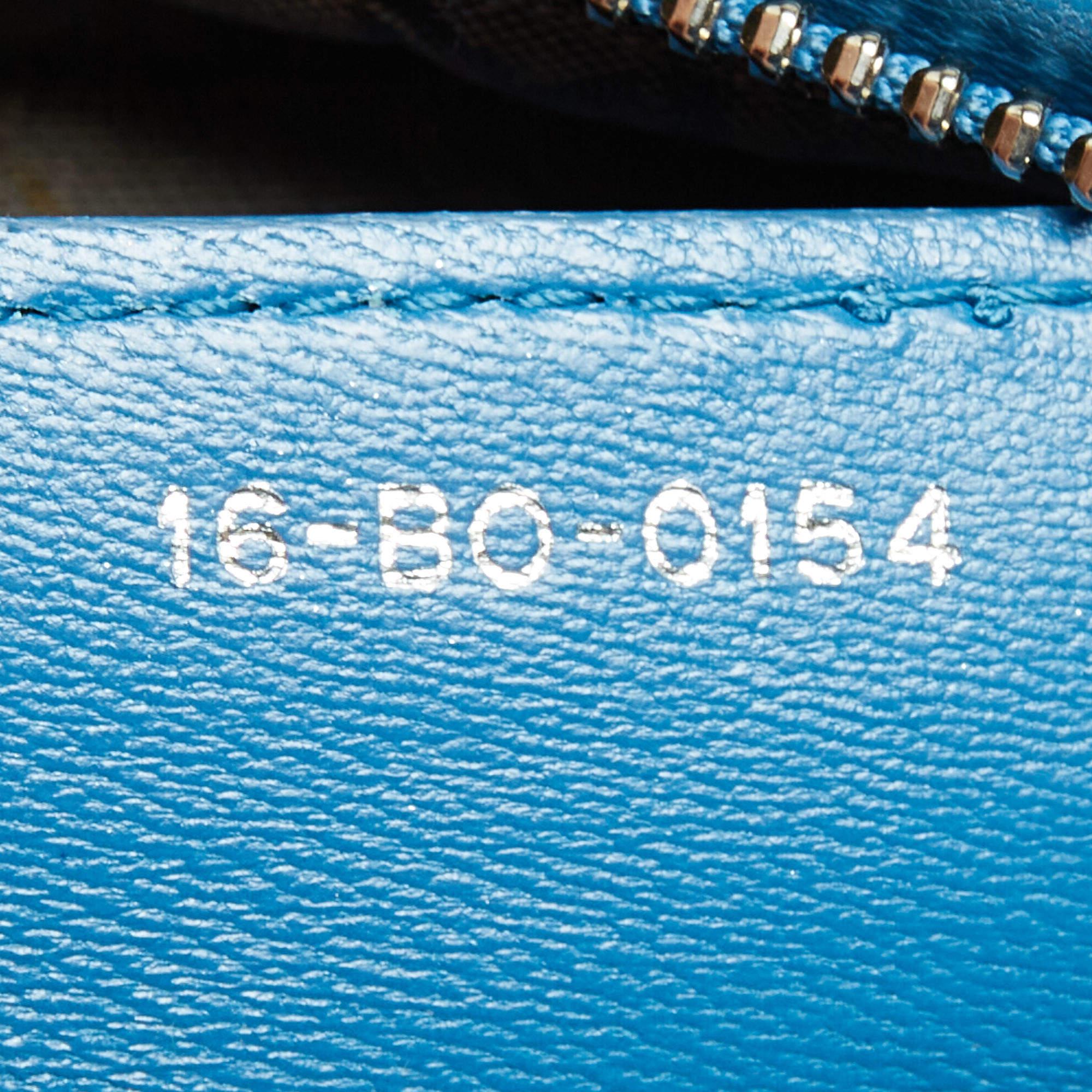 Dior Blue Cannage Leather Medium Lady Dior Tote 10