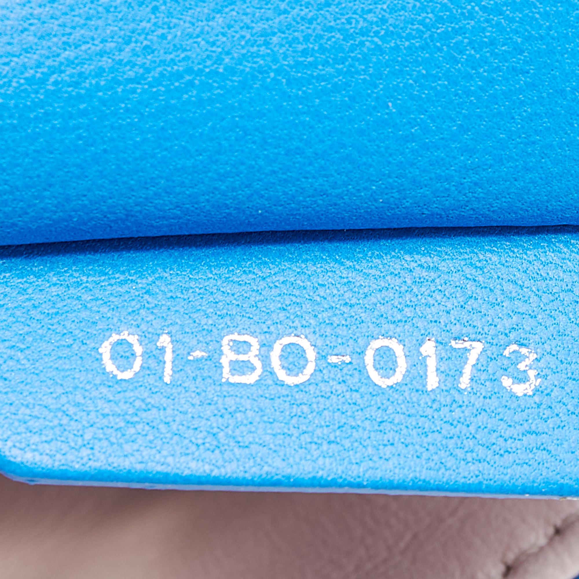 Dior Blue Cannage Leather Miss Dior Flap Bag 20
