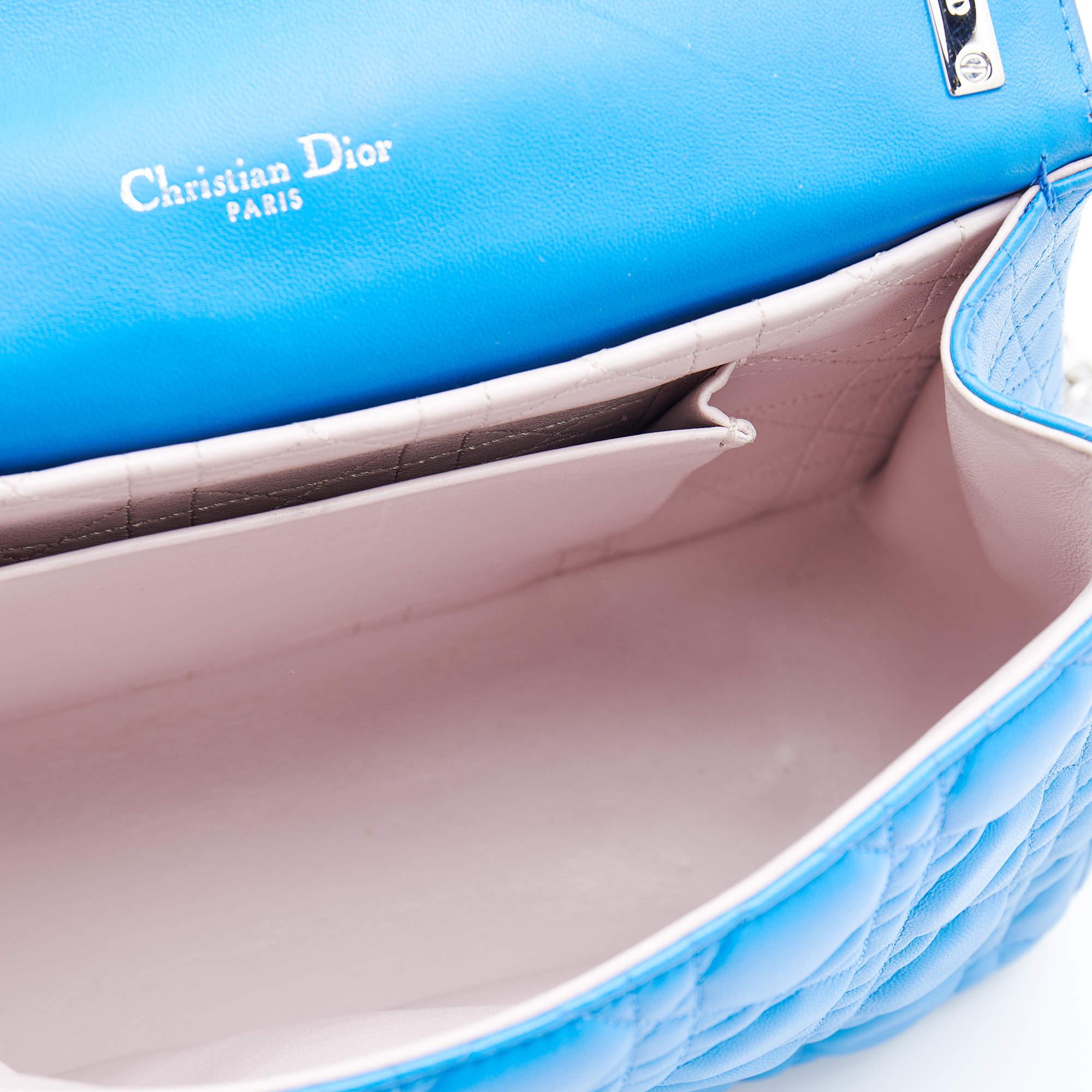 Dior Blue Cannage Leather Miss Dior Flap Bag 1