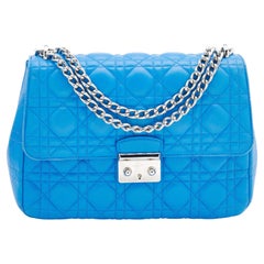 Dior Blue Cannage Leather Miss Dior Flap Bag