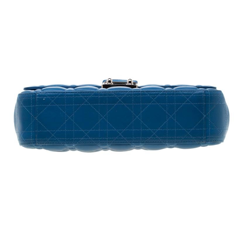 Dior Blue Cannage Leather Miss Dior Medium Flap Bag 1