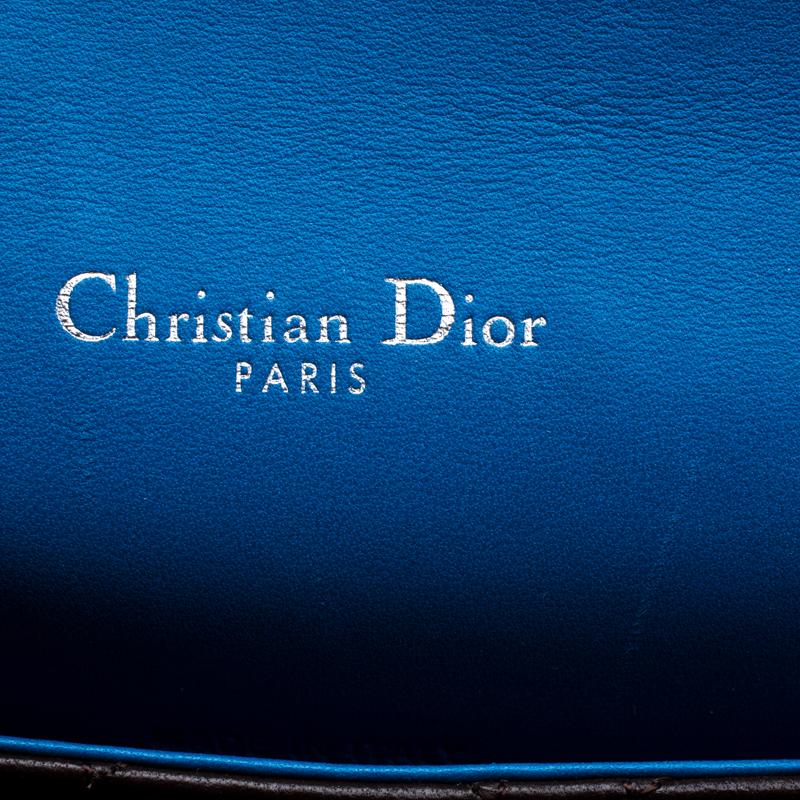 Dior Blue Cannage Leather Miss Dior Medium Flap Bag 2