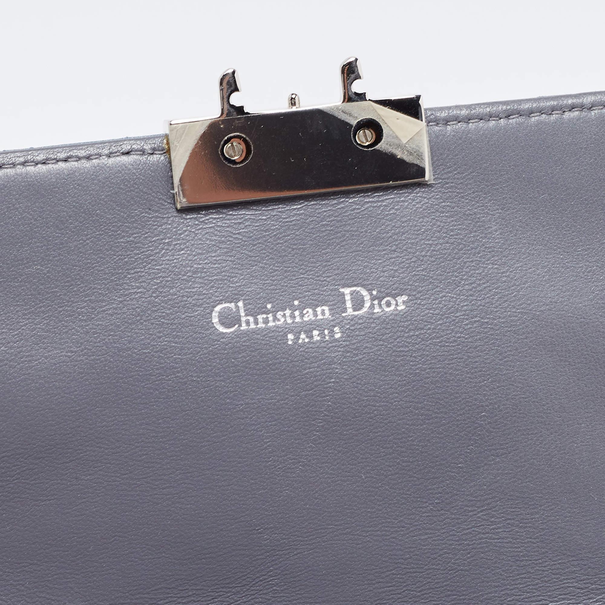 Dior Blue Cannage Quilted Leather Miss Dior Promenade Chain Clutch 9