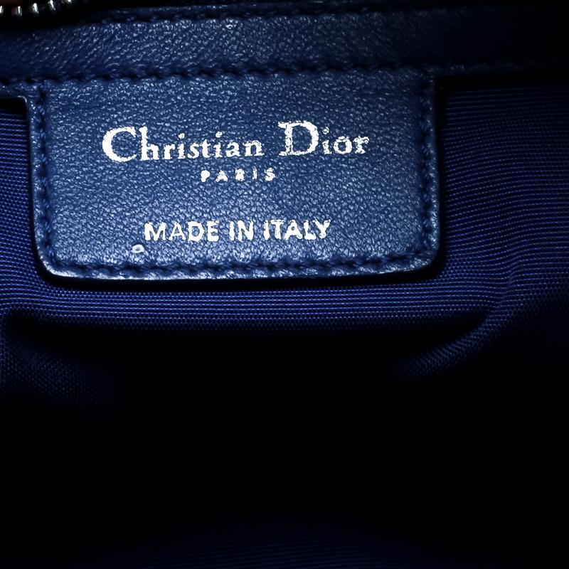 Dior Blue Cannage Soft Leather Large Shopper Tote 1
