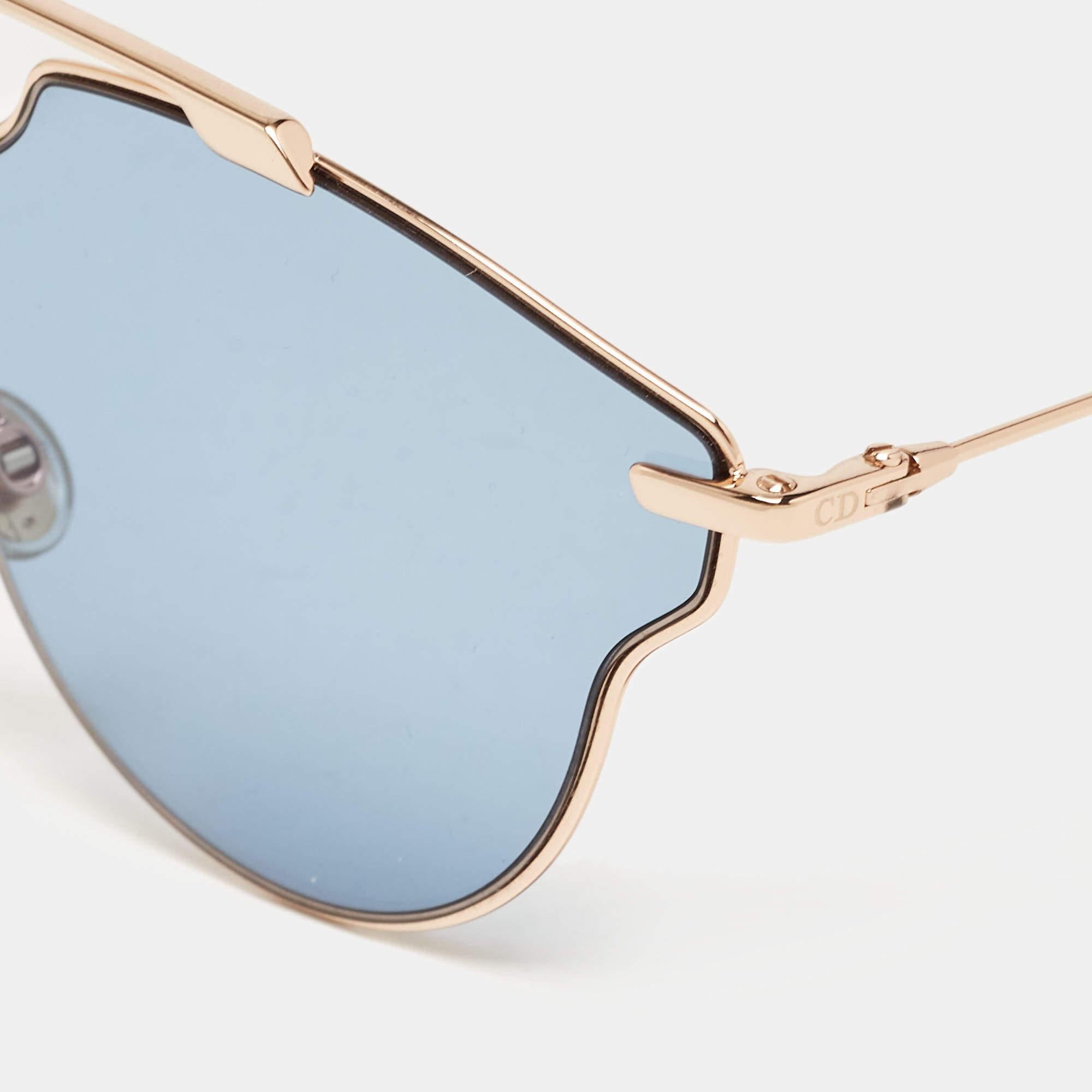Dior Blue DDBKU Dior So Real Aviator Sunglasses In Excellent Condition In Dubai, Al Qouz 2