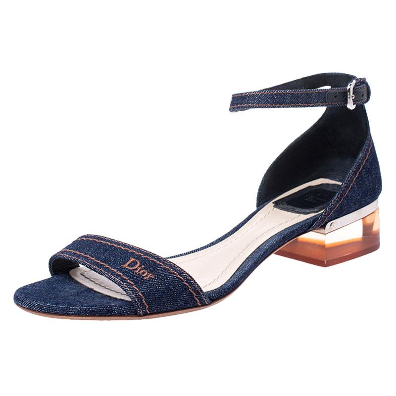dior denim sandals