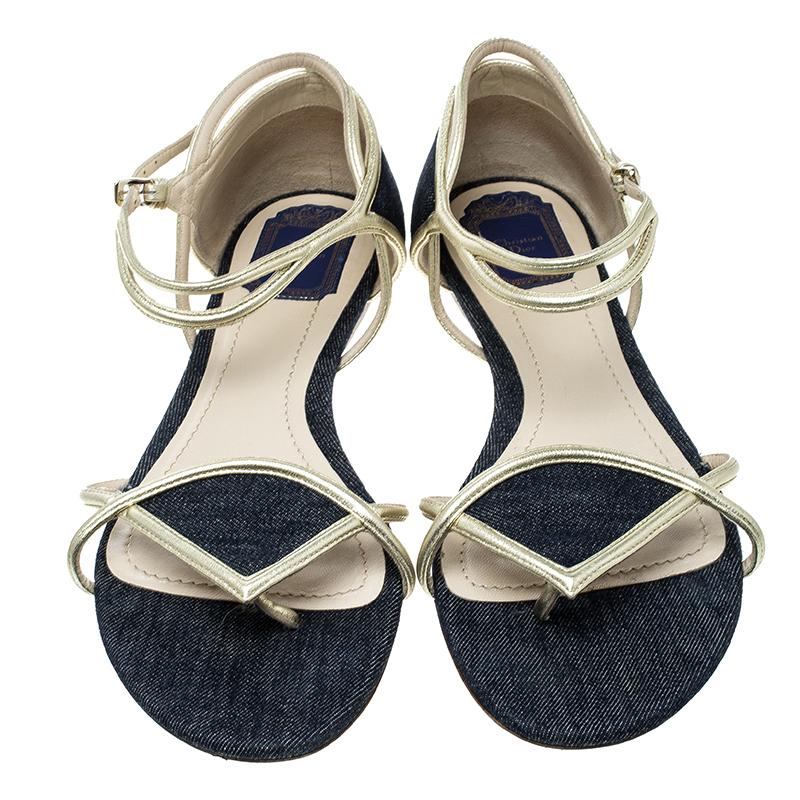 For those days when you want to look glamorous but you want to be comfortable and not go through the ordeal of wearing high heels, Dior has you taken care of with these denim sandals. The sandals feature a strappy body with a covered ankle and a