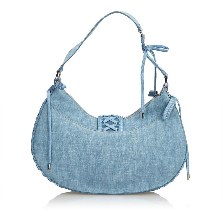 Dior Blue Denim Fabric Admit It Shoulder Bag France w/ Authenticity ...