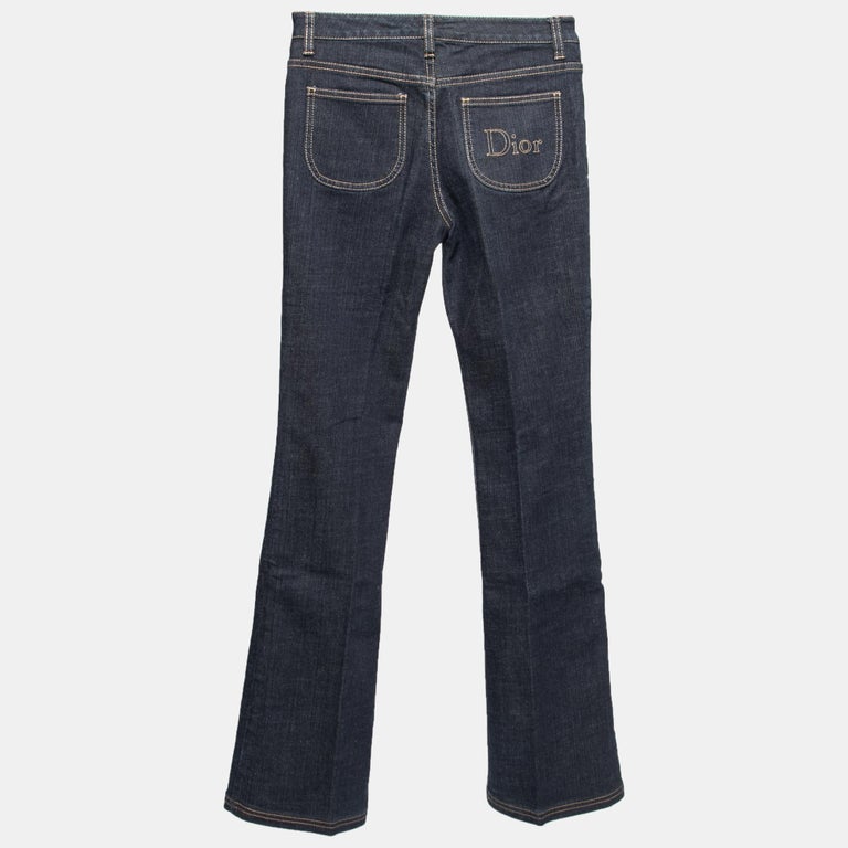 Dior Blue Denim Flared Jeans S at 1stDibs