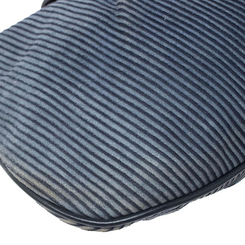 Borsa a tracolla Dior Blue Denim Lady in velluto a coste Blues 3