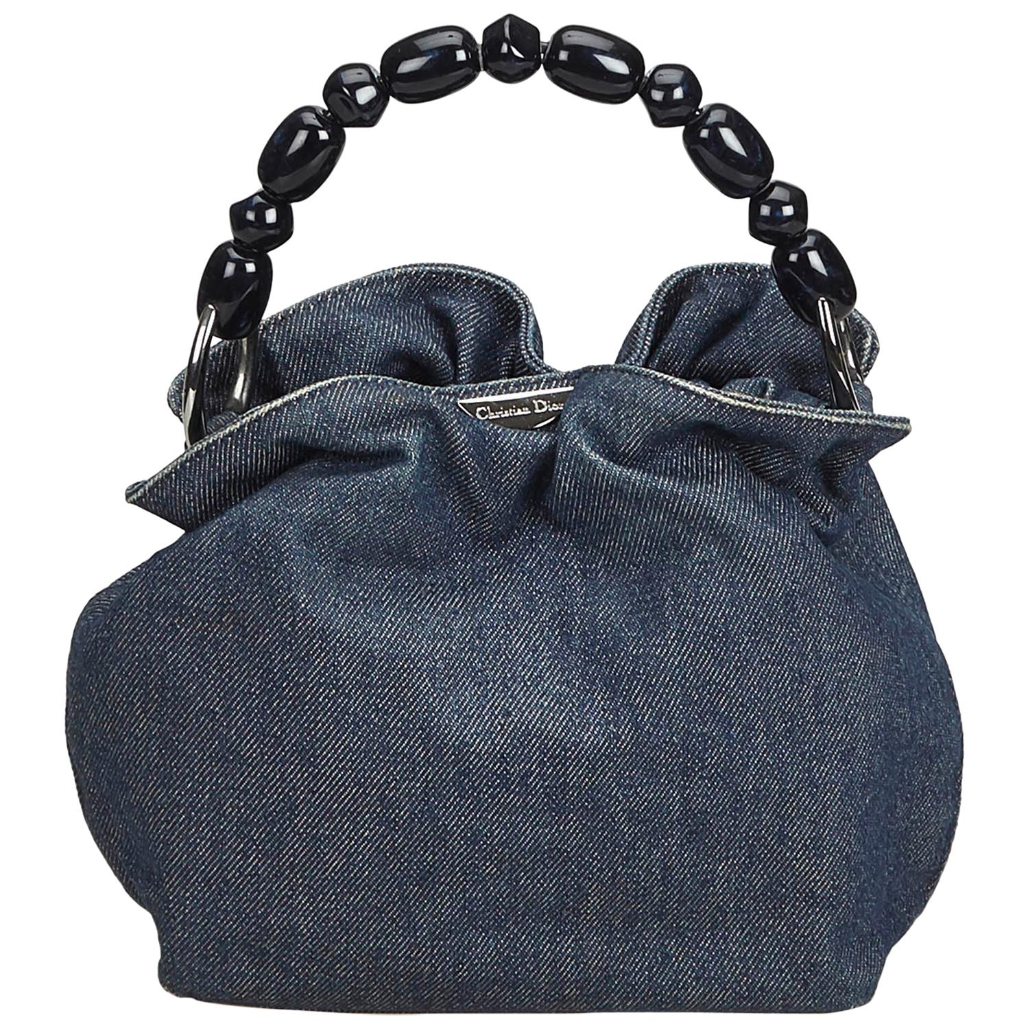 Dior Blue Denim Malice Handbag