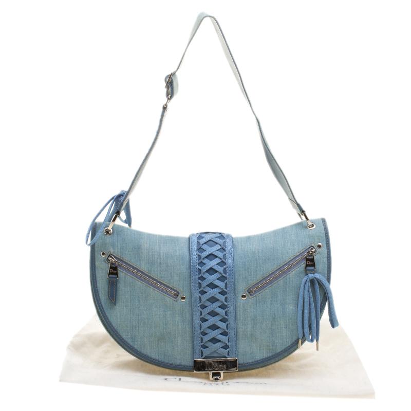 Dior Blue Denim Shoulder Bag 7