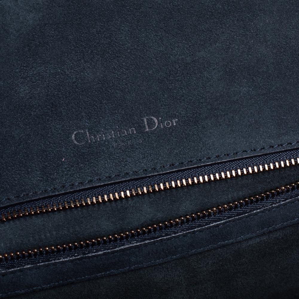 Dior Blue Denim Studded Medium Diorama Flap Shoulder Bag 2