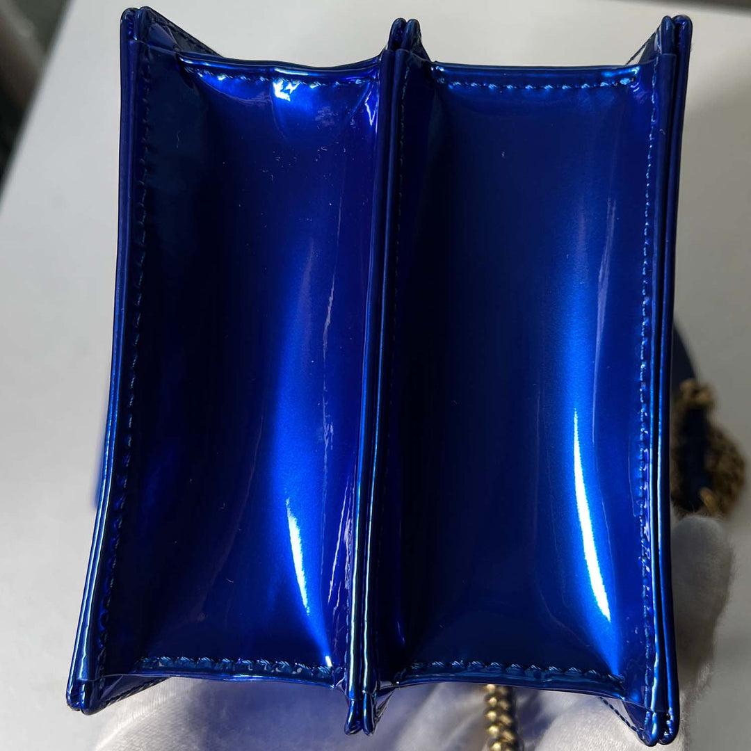 Dior Blue Diorama Vertical Leather Clutch Bag For Sale 5