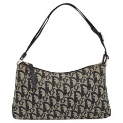 Dior Blue Diorissimo Canvas and Leather Shoulder Bag