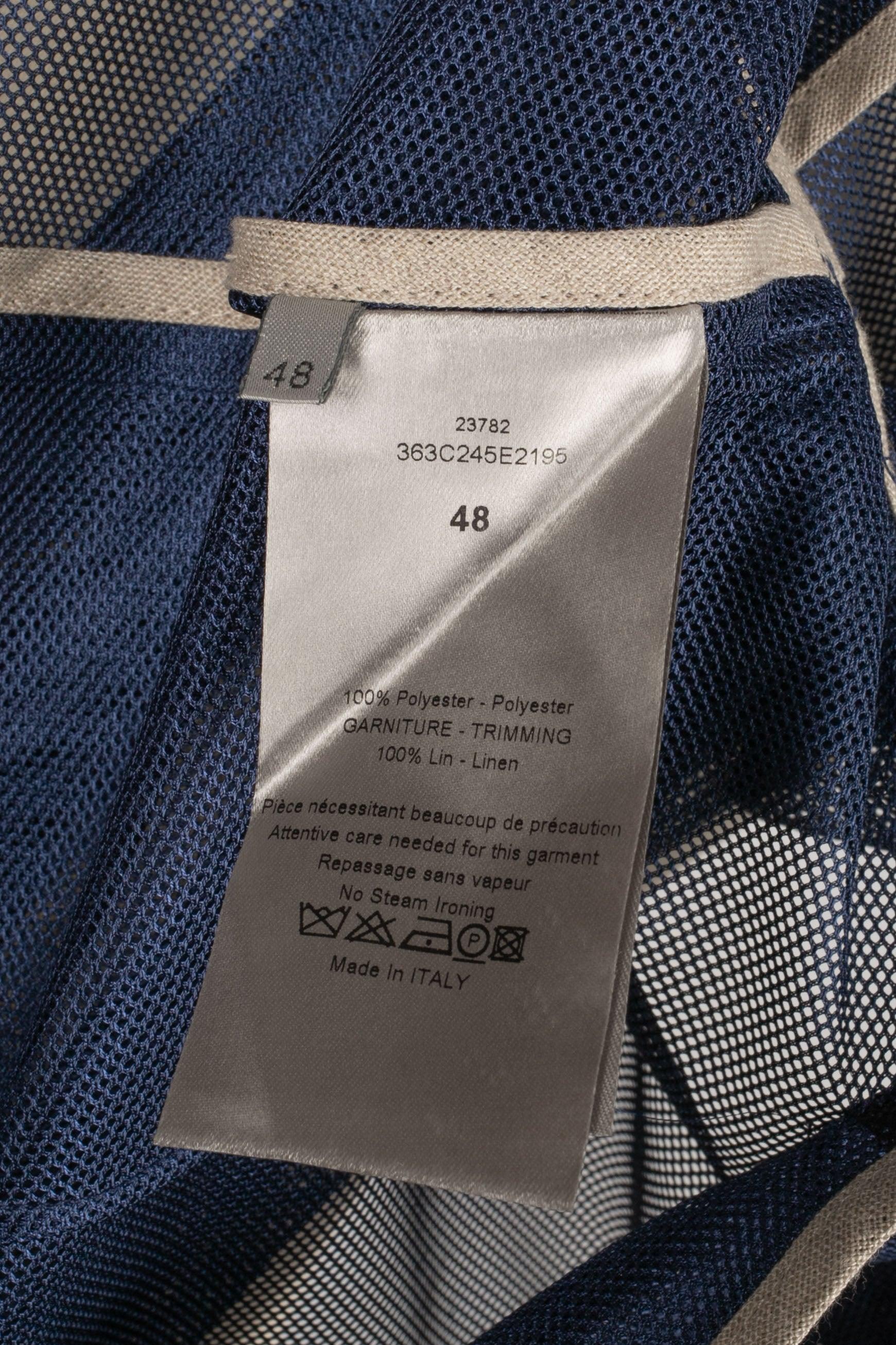 Dior Blue Fishnet Men Jacket For Sale 6