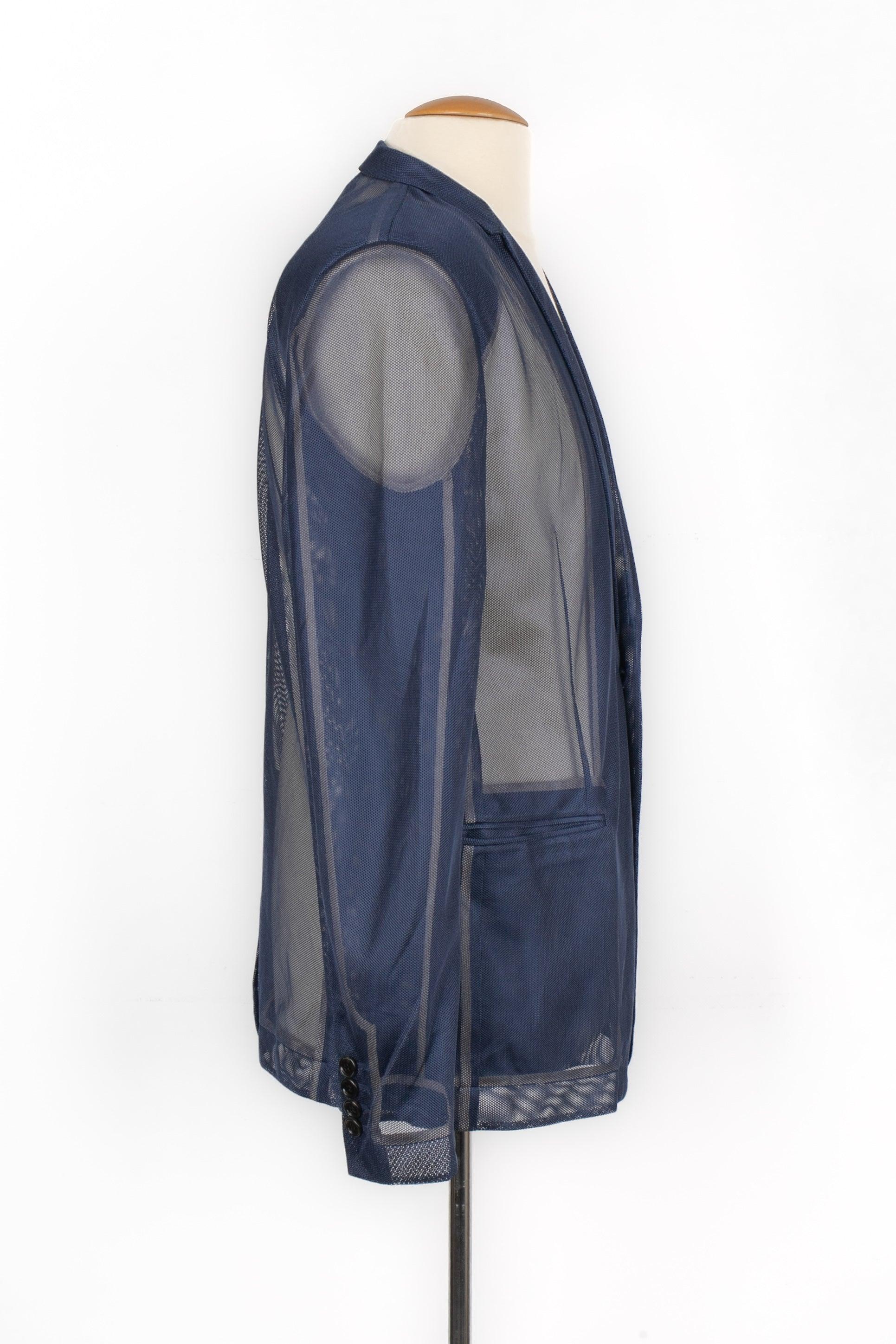 Men's Dior Blue Fishnet Men Jacket For Sale