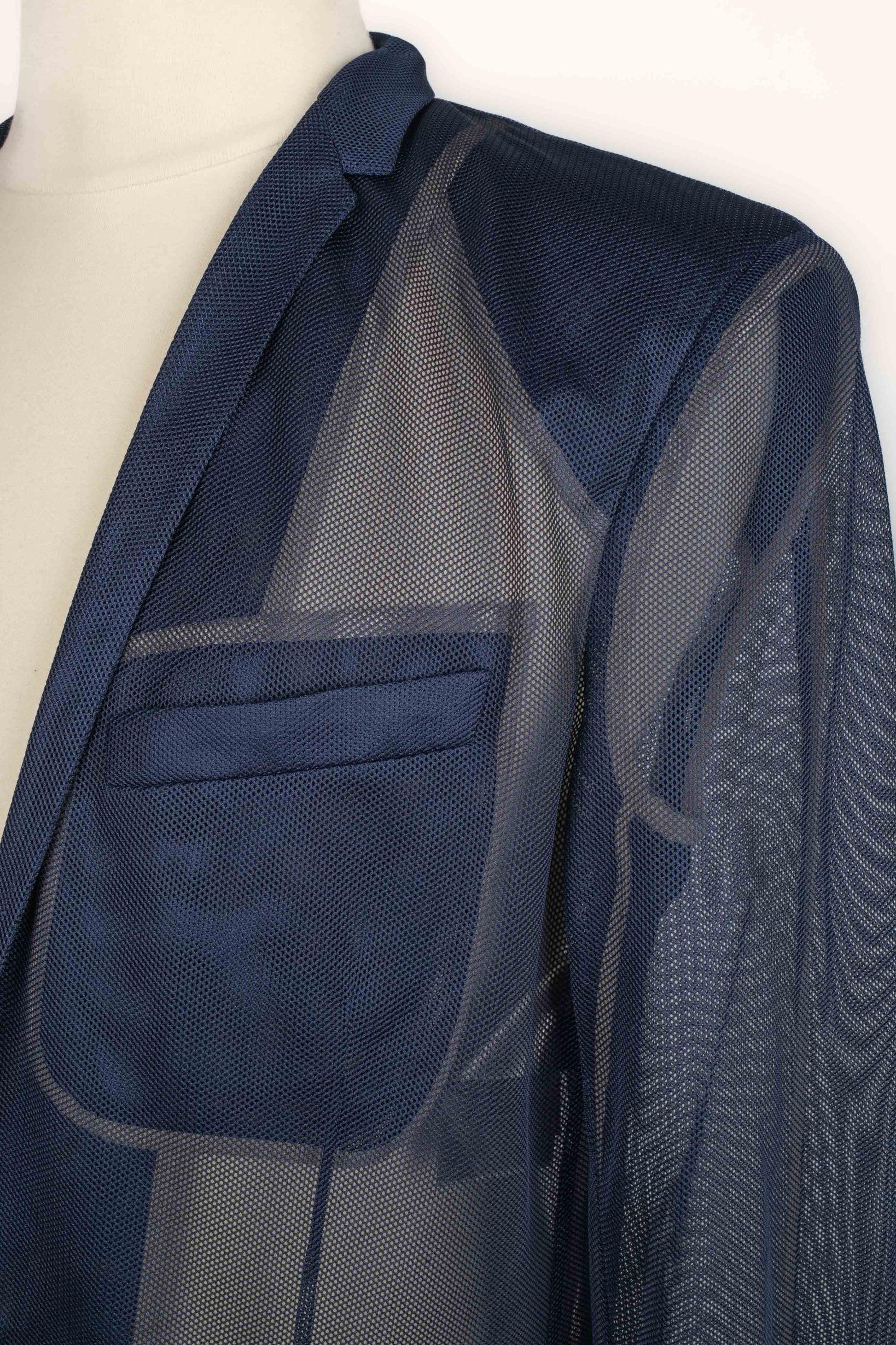Dior Blue Fishnet Men Jacket For Sale 2
