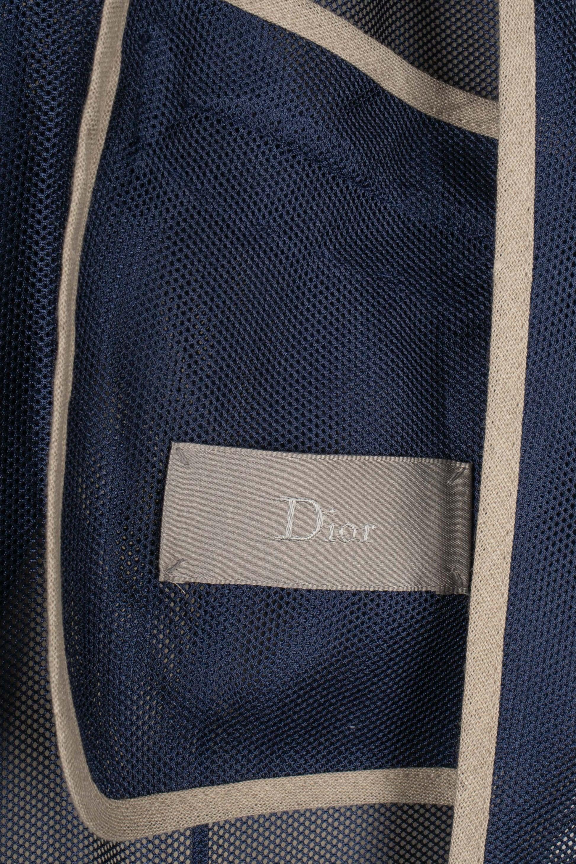 Dior Blue Fishnet Men Jacket For Sale 5