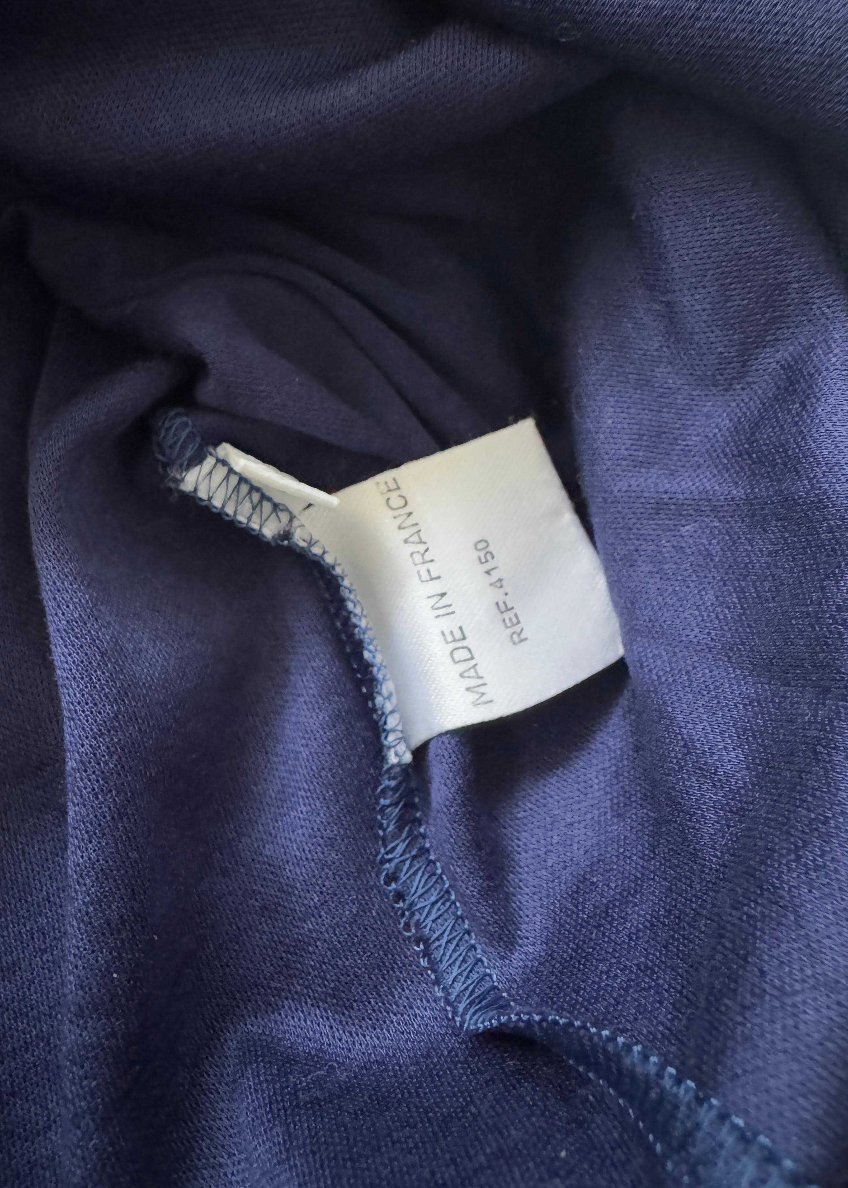 Black Dior Blue Fitted Logo T-Shirt – Early 2000s - No import duty: we pay for it! in vendita