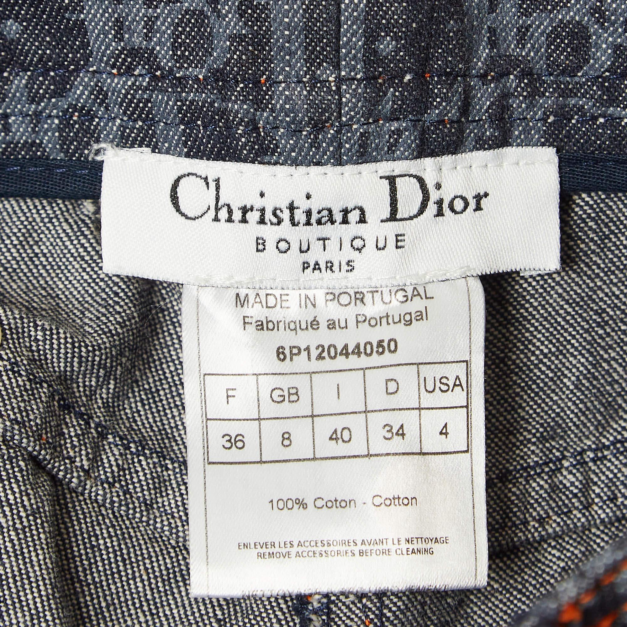 Dior Blue Flight Monogram Totter Denim Jeans S (Waist 27