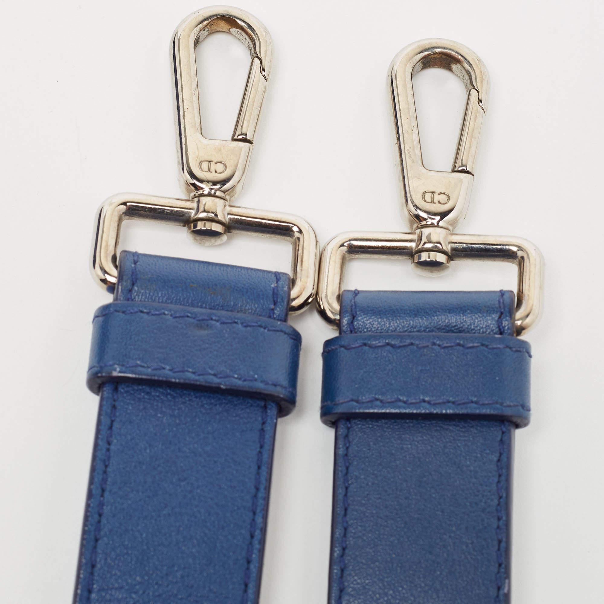 Dior Blue/Green Leather Small Be Dior Flap Top Handle Bag en vente 13