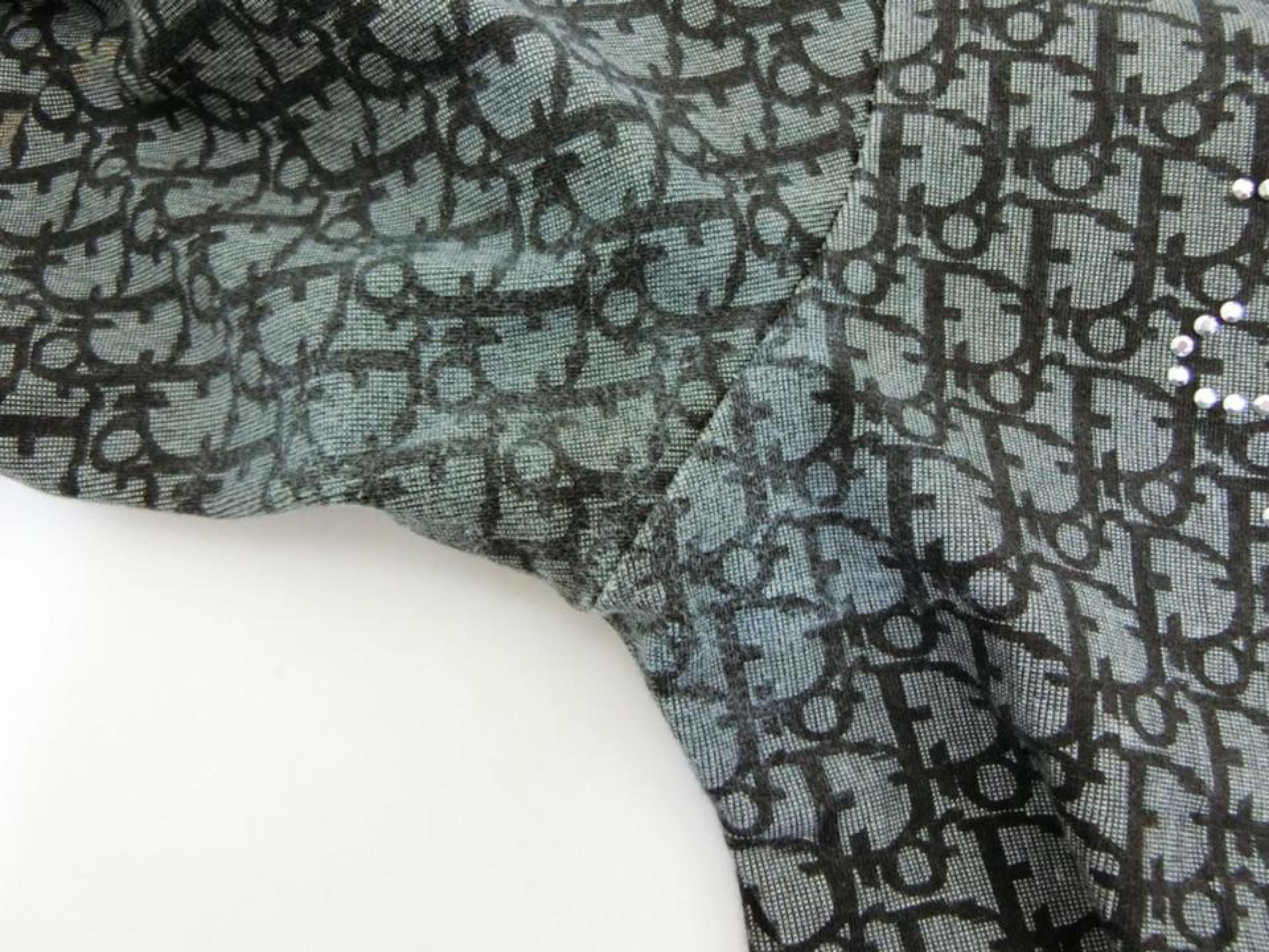 Dior Blue J'adore Signature Oblique Trotter Crystal Logo 23231717 Tee Shirt im Angebot 4