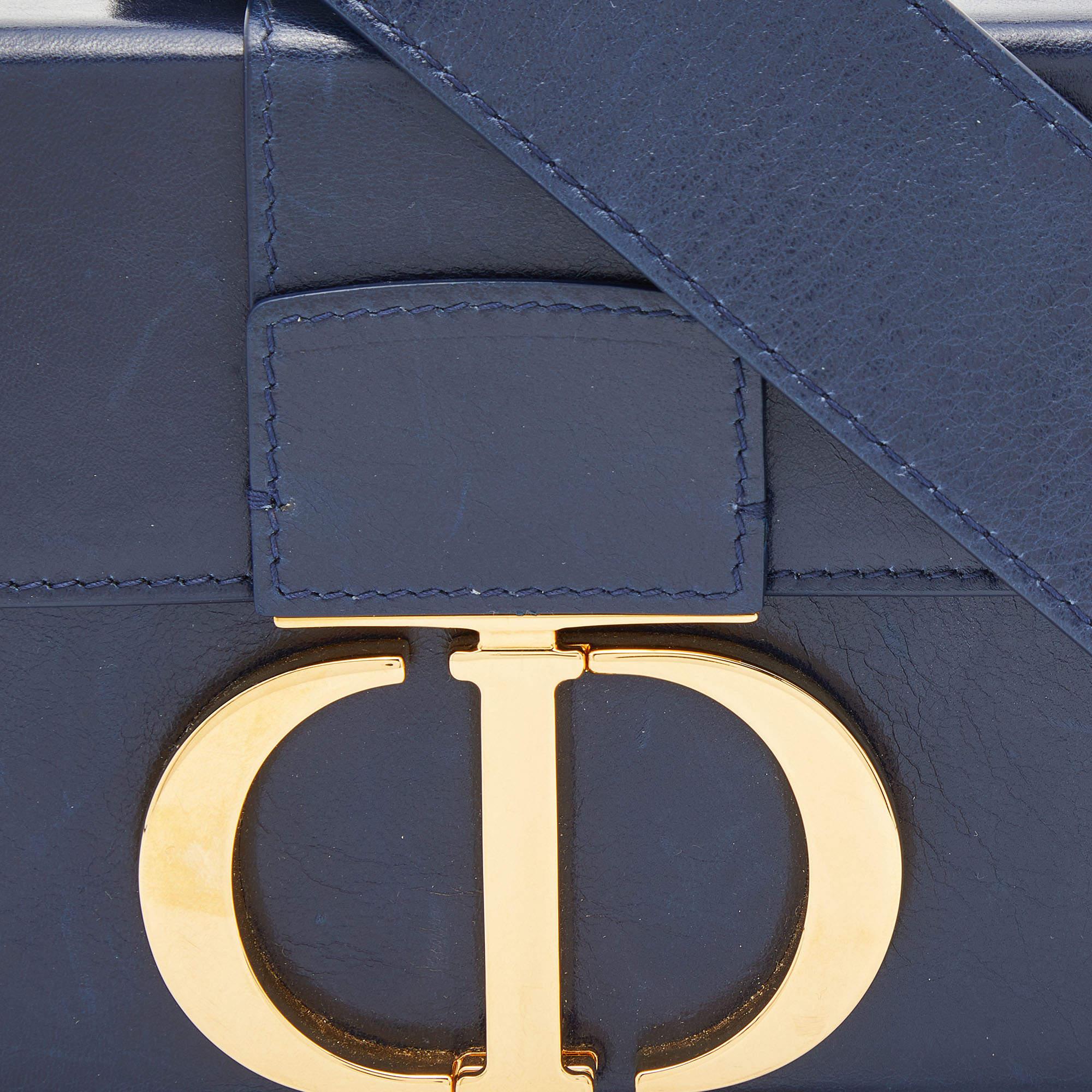 Dior Blue Leather 30 Montaigne Box Bag 6