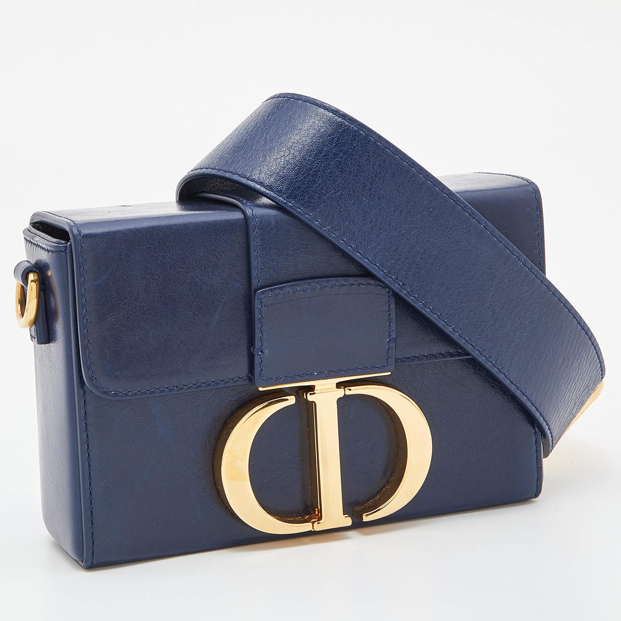 Women's Dior Blue Leather 30 Montaigne Box Bag