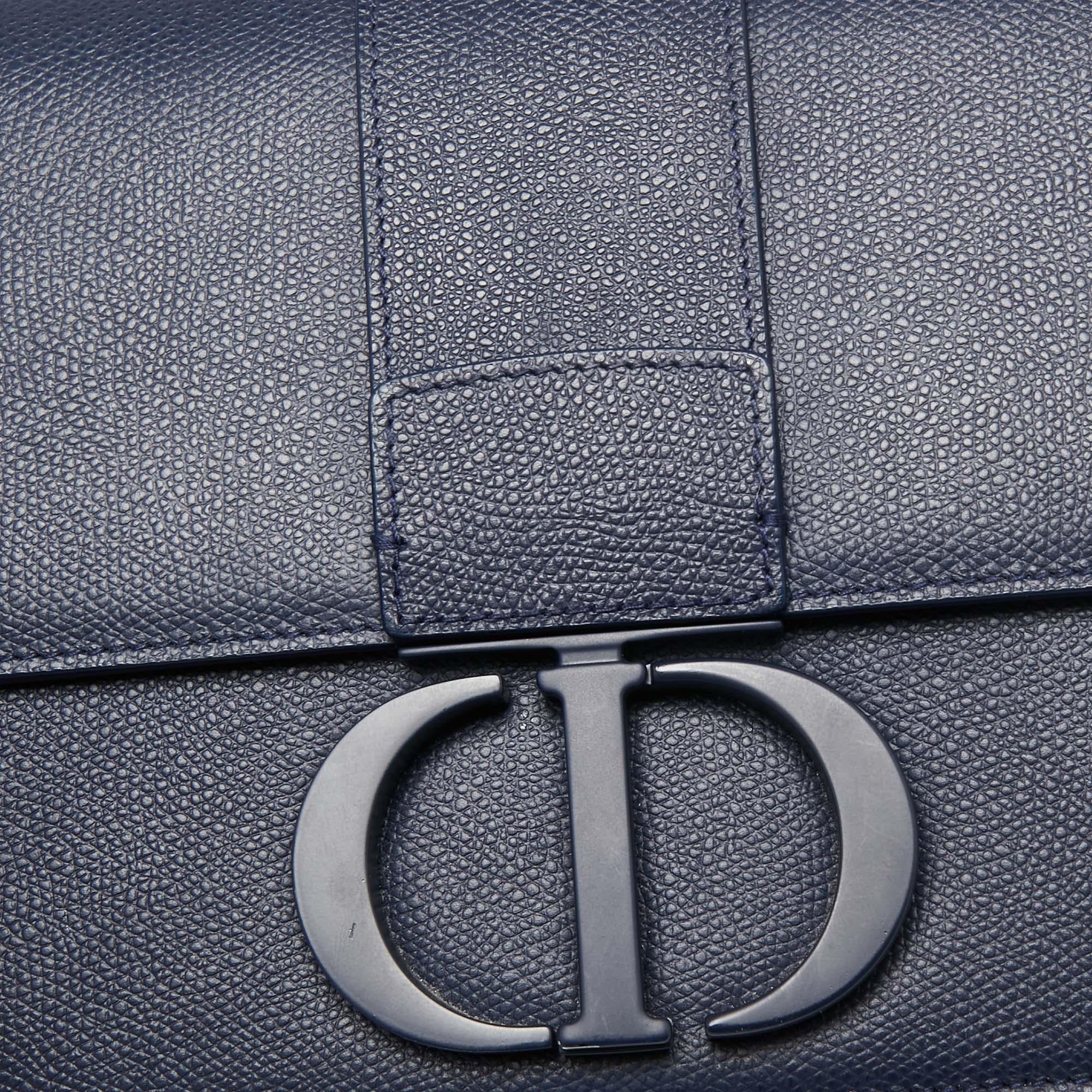 Dior Blue Leather 30 Montaigne Shoulder Bag 6