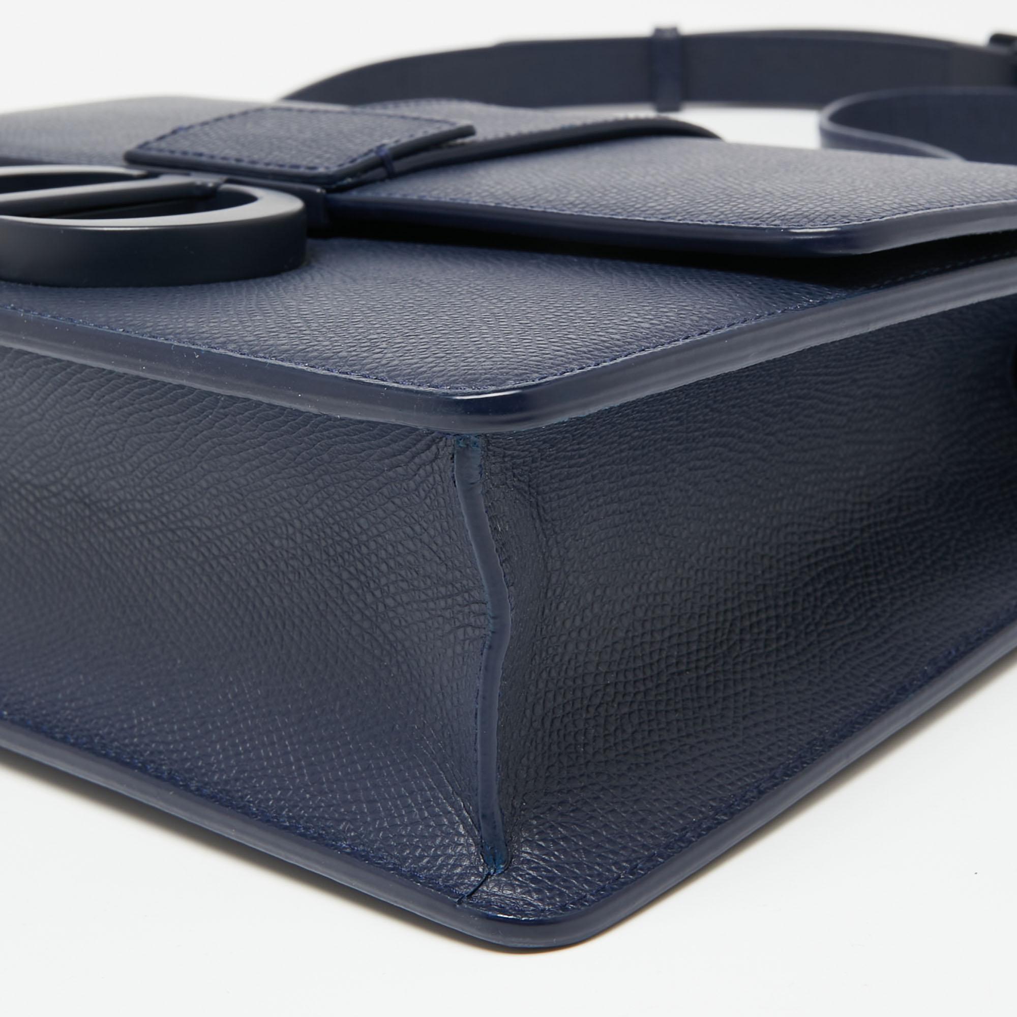Dior Blue Leather 30 Montaigne Shoulder Bag 2