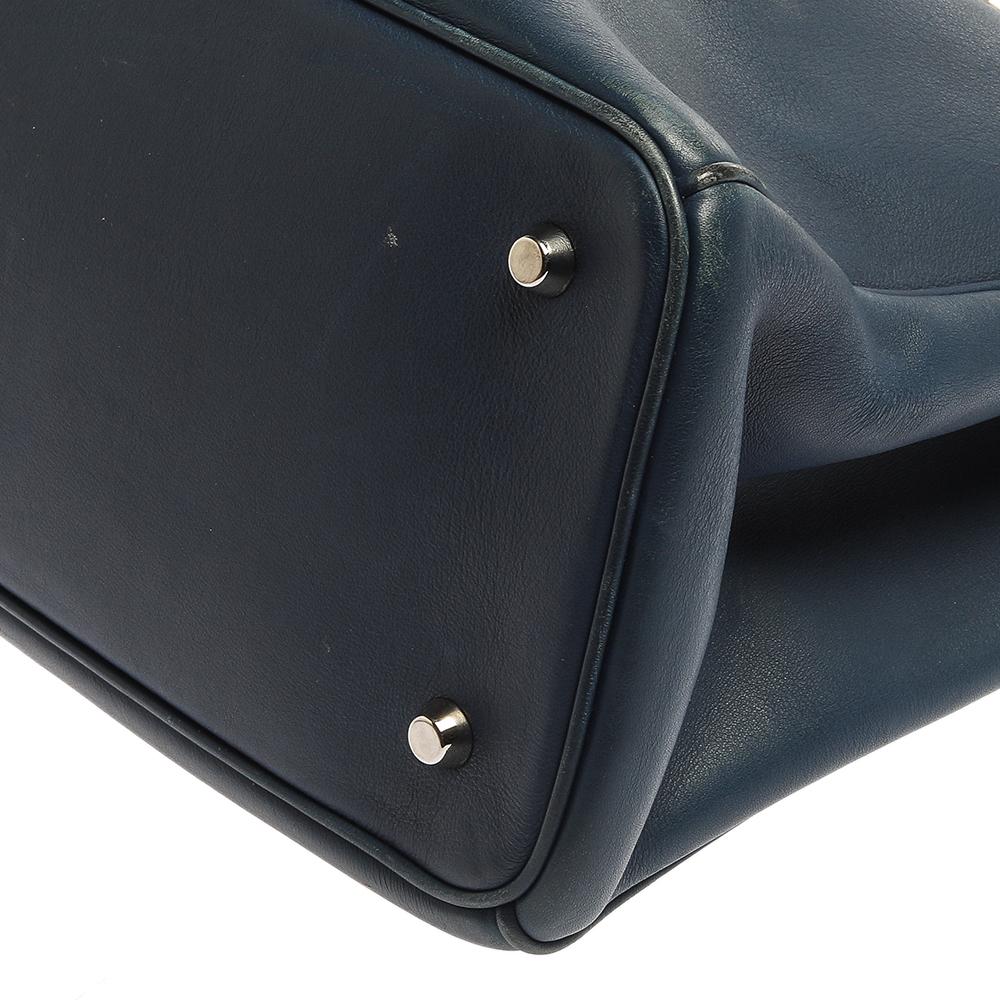 Dior Blue Leather Extra Large Diorissimo Shopper Tote 4