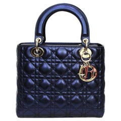 Dior Blue Leather Lady Bag