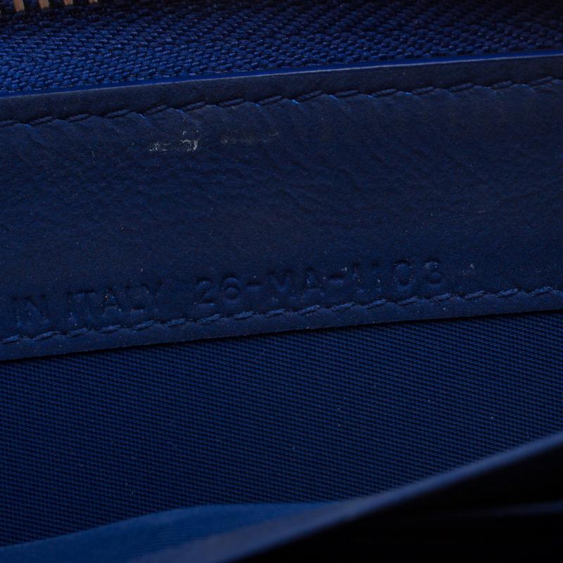 Women's Dior Blue Leather Lady Dior Zip Around Wallet
